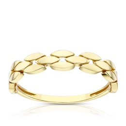 9ct Yellow Gold Oval Link Ring