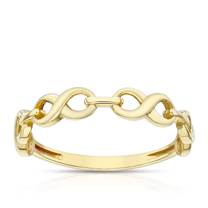 Main Image 1 of 9ct Yellow Gold Infinity Ring