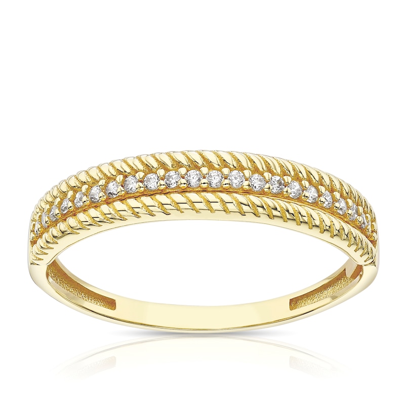 Main Image 1 of 9ct Yellow Gold Cubic Zirconia Eternity Ring