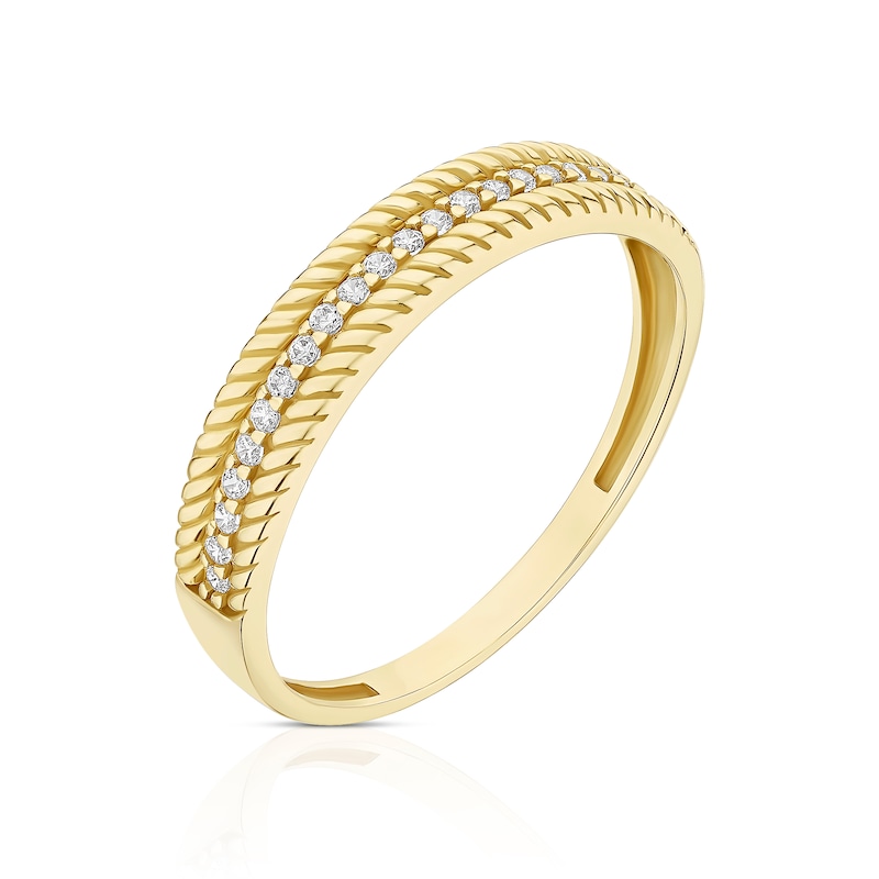 Main Image 2 of 9ct Yellow Gold Cubic Zirconia Eternity Ring