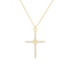 Thumbnail Image 1 of 9ct Yellow Gold Cubic Zirconia Cross Pendant Necklace