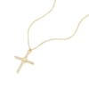 Thumbnail Image 2 of 9ct Yellow Gold Cubic Zirconia Cross Pendant Necklace