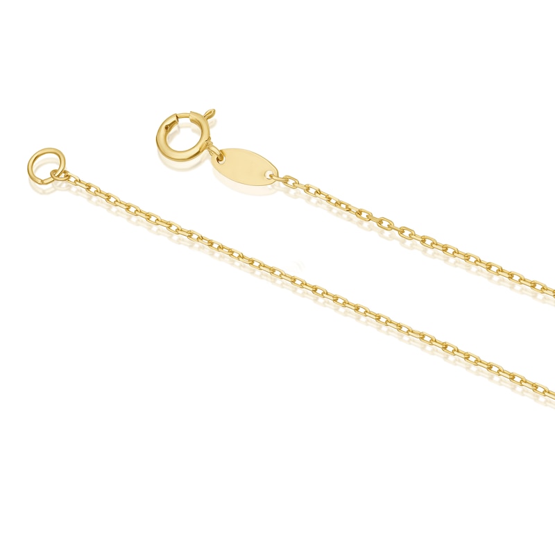 Main Image 3 of 9ct Yellow Gold Cubic Zirconia Cross Pendant Necklace
