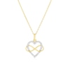 Thumbnail Image 1 of 9ct Yellow Gold Cubic Zirconia Heart Infinity Pendant Necklace