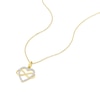 Thumbnail Image 2 of 9ct Yellow Gold Cubic Zirconia Heart Infinity Pendant Necklace