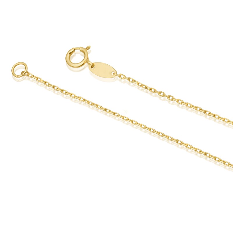 Main Image 3 of 9ct Yellow Gold Textured Heart Pendant Necklace