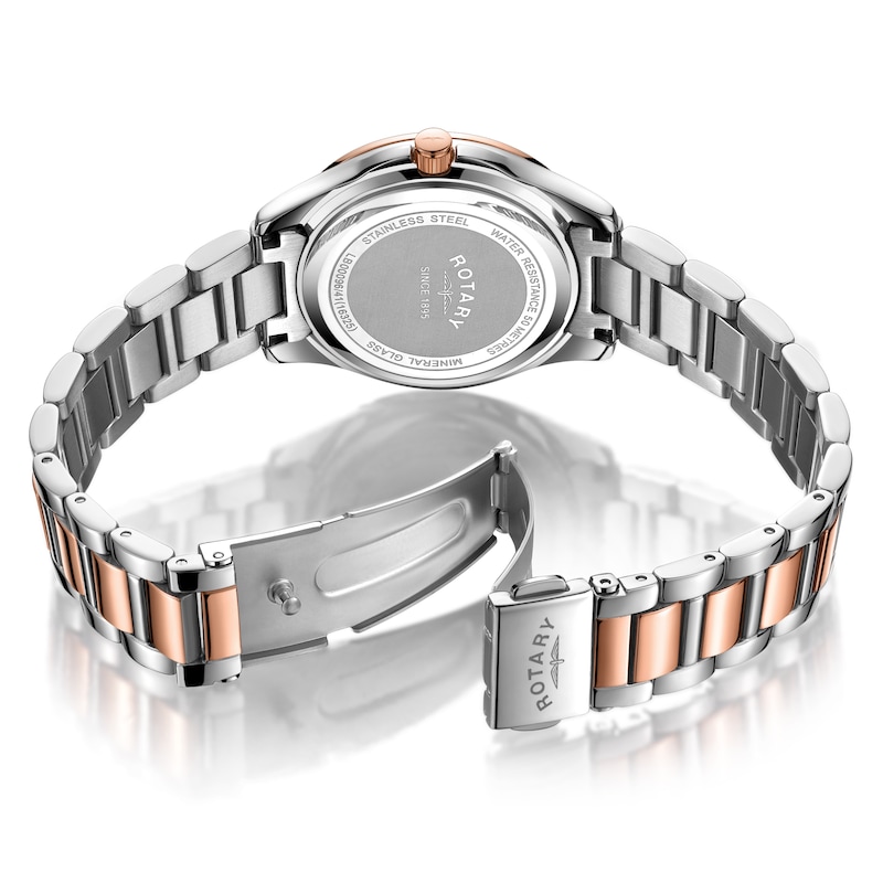 Main Image 3 of Rotary Ladies' Two-Tone Rose Gold Tone Bracelet Watch
