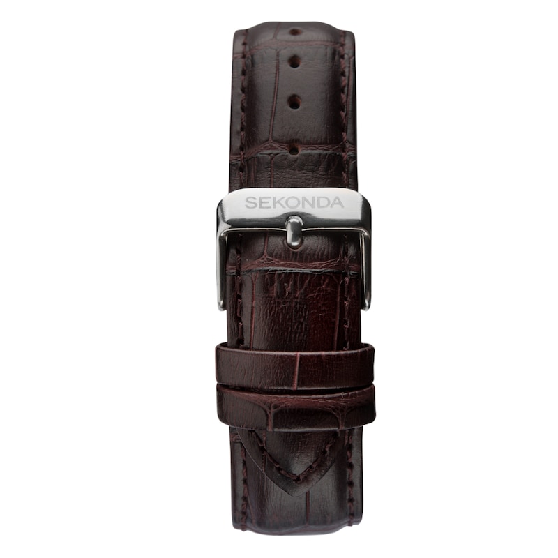 Sekonda Jackson Men's Dark Brown Leather Strap Watch