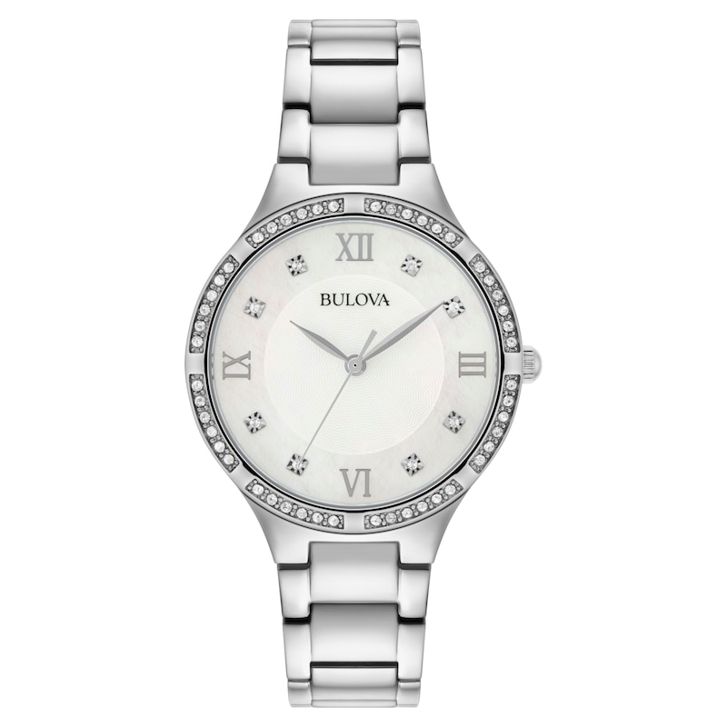 Main Image 1 of Bulova Classic Crystal Ladies' Stainless Steel Bracelet Watch