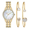 Thumbnail Image 1 of Bulova Classic Crystal Ladies' Gold Tone Bracelet & Watch Gift Set