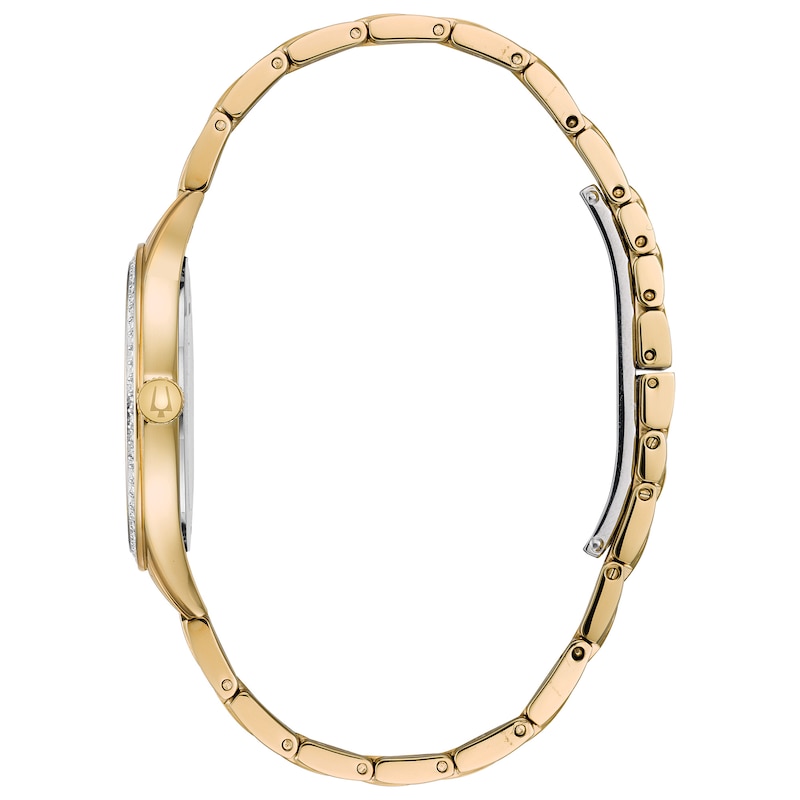 Main Image 4 of Bulova Classic Crystal Ladies' Gold Tone Bracelet & Watch Gift Set