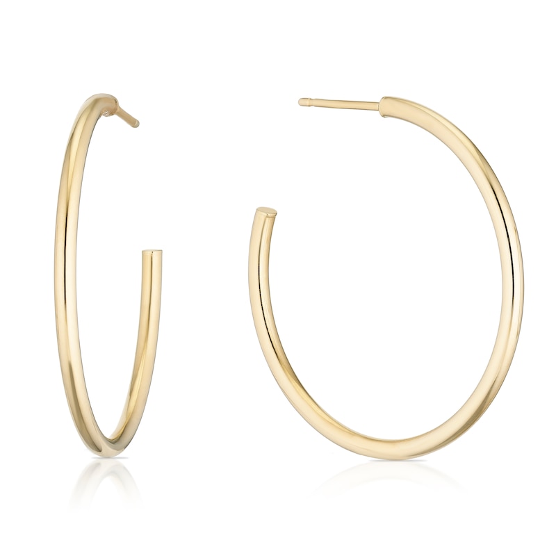 Main Image 1 of 9ct Yellow Gold 30mm Open Hoop Earrings