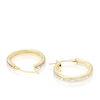 Thumbnail Image 2 of 9ct Yellow & White Gold Diamond Cut Twist Hoop Earrings
