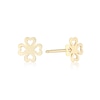 Thumbnail Image 1 of 9ct Yellow Gold Heart Clover Stud Earrings
