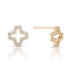 Thumbnail Image 1 of 9ct Yellow Gold Clover Cubic Zirconia Stud Earrings