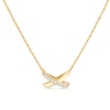 Thumbnail Image 1 of 9ct Yellow Gold Cubic Zirconia Kiss Pendant Necklace