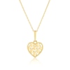 Thumbnail Image 1 of Children's 9ct Yellow Gold Diamond Cut Heart Pendant 14+2" Necklace