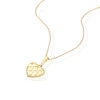 Thumbnail Image 2 of Children's 9ct Yellow Gold Diamond Cut Heart Pendant 14+2" Necklace