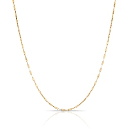 9ct Yellow Gold Rectangular Link Chain 18" Necklace