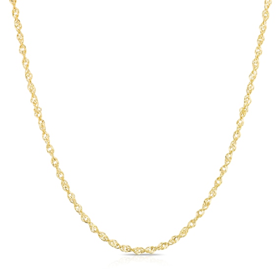 9ct Yellow Gold 18 Singapore Chain Necklace