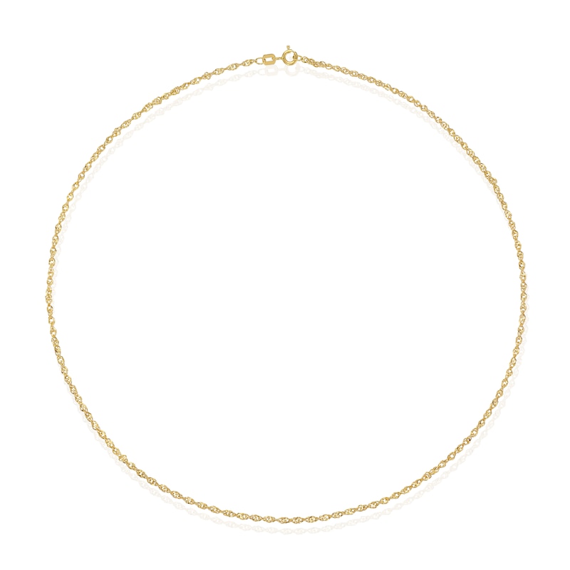 Main Image 2 of 9ct Yellow Gold 18" Singapore Chain Necklace