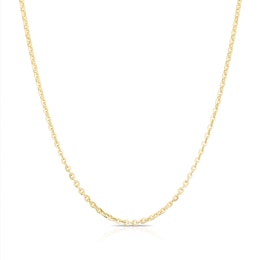 9ct Yellow Gold Flat 16" Belcher Chain Necklace