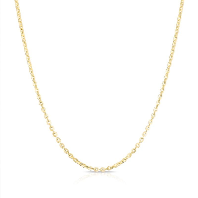 Main Image 1 of 9ct Yellow Gold Flat 16" Belcher Chain Necklace