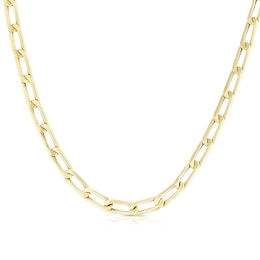 9ct Yellow Gold Mirror 20" Curb Chain Necklace