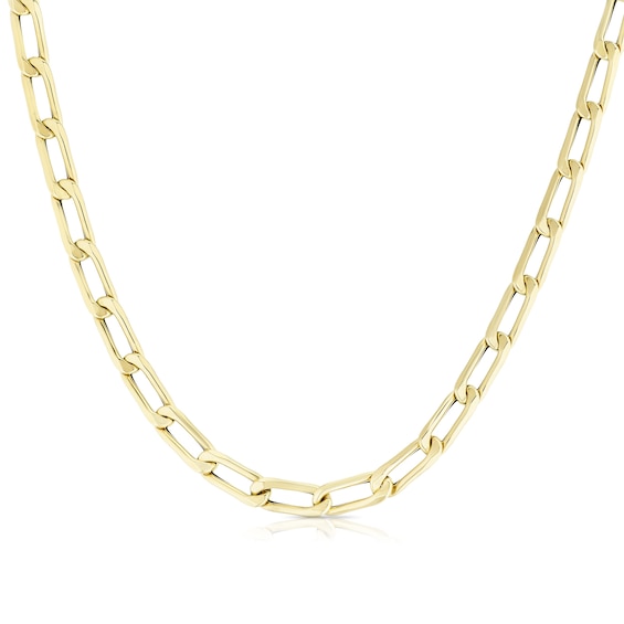 9ct Yellow Gold Mirror 20 Curb Chain Necklace