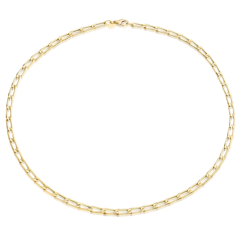 Main Image 2 of 9ct Yellow Gold Mirror 20" Curb Chain Necklace
