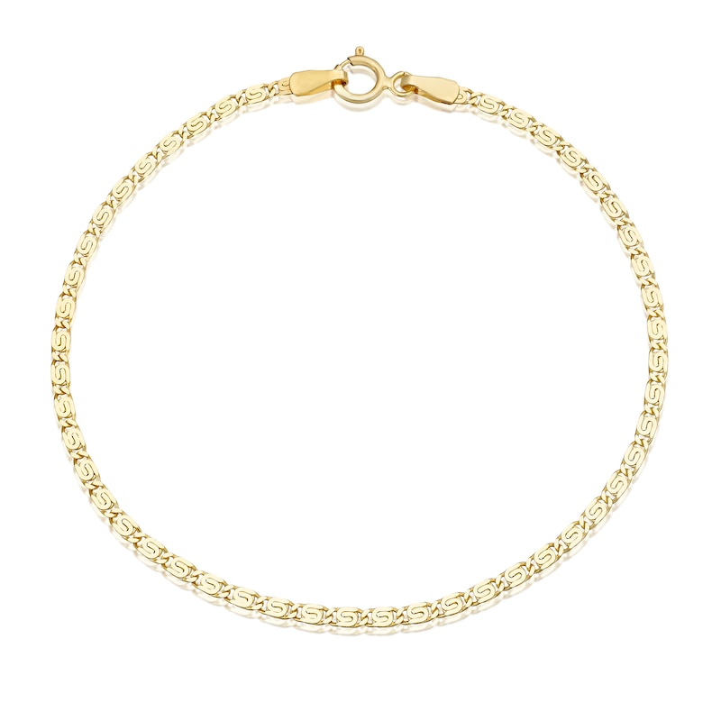 Main Image 1 of 9ct Yellow Gold Patterned 7" Bracelet