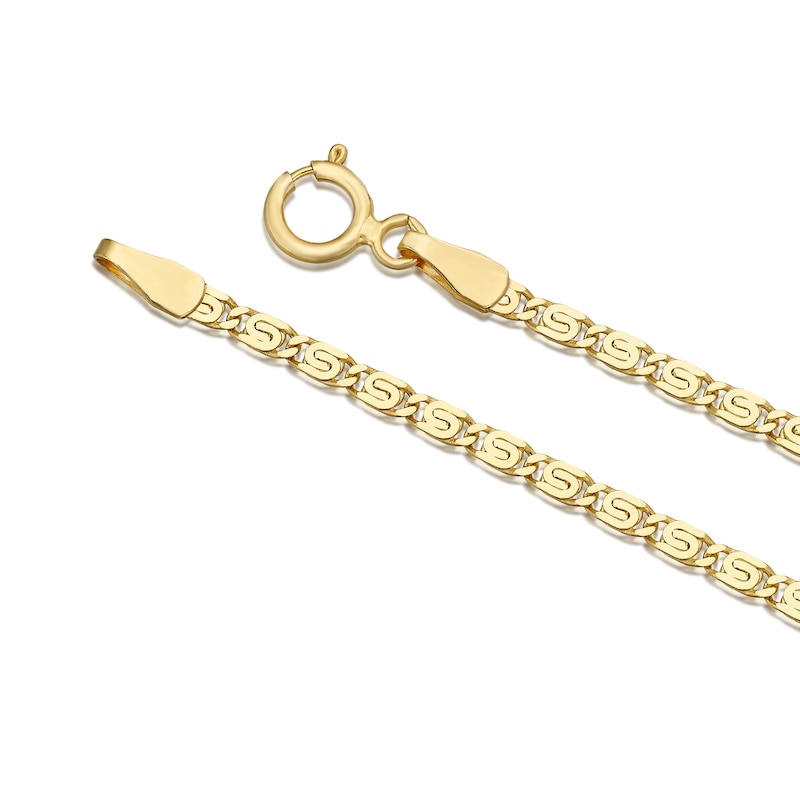 Main Image 3 of 9ct Yellow Gold Patterned 7" Bracelet