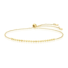 9ct Yellow Gold Diamond Cut Bolo Bracelet