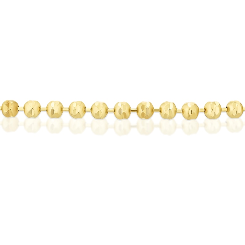 Main Image 2 of 9ct Yellow Gold Diamond Cut Bolo Bracelet