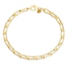 Thumbnail Image 1 of 9ct Yellow Gold Mirror 8" Curb Chain Bracelet
