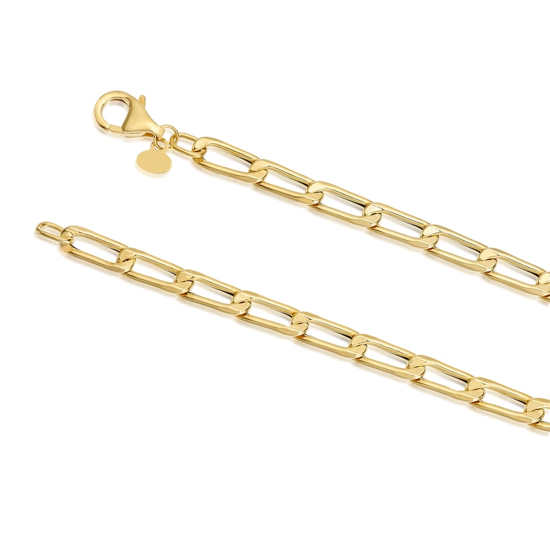 Main Image 3 of 9ct Yellow Gold Mirror 8" Curb Chain Bracelet