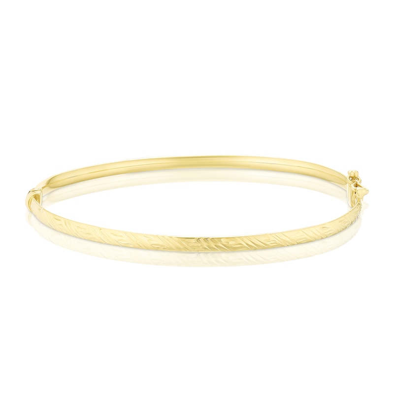 Main Image 1 of 9ct Yellow Gold Patterned Bangle
