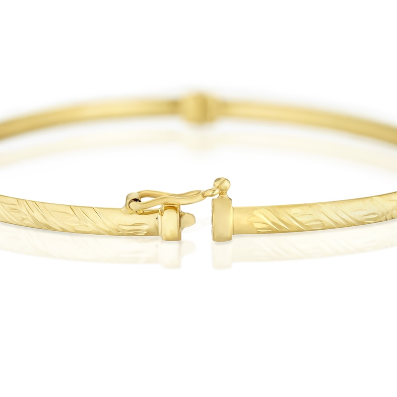 Main Image 3 of 9ct Yellow Gold Patterned Bangle