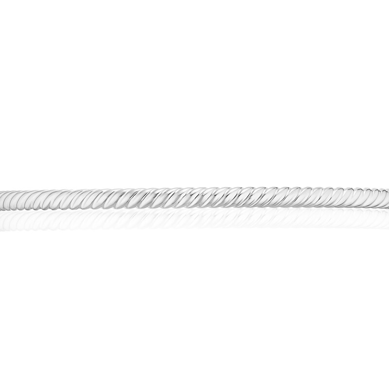 Main Image 2 of 9ct White Gold Twist Bangle