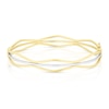 Thumbnail Image 1 of 9ct Yellow & White Gold Three Row Wave Bangle