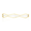 Thumbnail Image 2 of 9ct Yellow & White Gold Three Row Wave Bangle