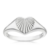Thumbnail Image 1 of Sterling Silver Patterned Heart Signet Ring