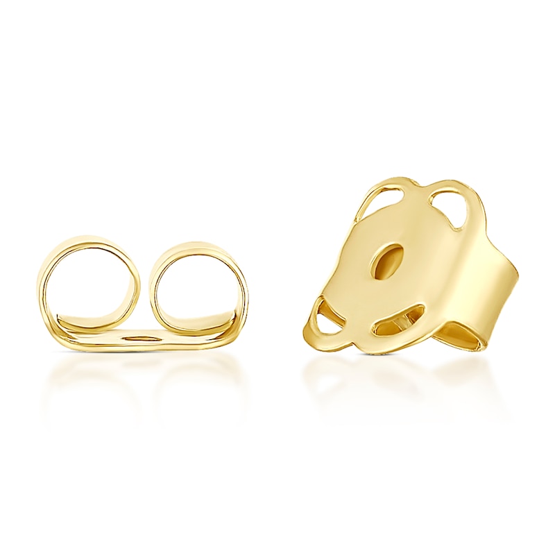 Main Image 2 of 9ct Yellow Gold Oval Cubic Zirconia Stud Earrings