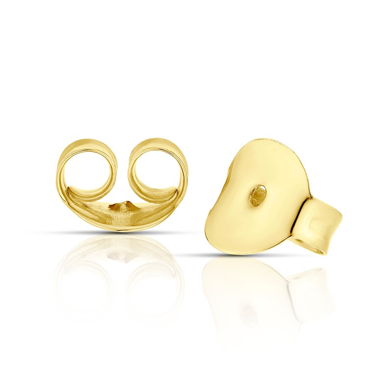 Main Image 2 of Sterling Silver Yellow Gold Plate Cubic Zirconia Watermelon Stud Earrings