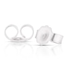 Thumbnail Image 2 of Sterling Silver Cubic Zirconia Orange Stud Earrings