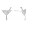 Thumbnail Image 1 of Sterling Silver Cubic Zirconia Cocktail Stud Earrings