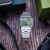 Thumbnail Image 5 of Casio Vintage Green Textured Dial Stainless Steel Bracelet Watch