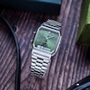 Thumbnail Image 6 of Casio Vintage Green Textured Dial Stainless Steel Bracelet Watch
