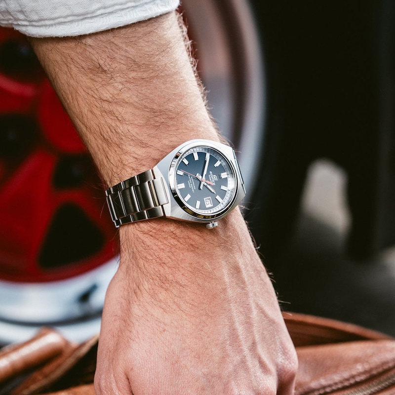 Main Image 3 of Casio Edifice Men's Dark Silver Stainless Steel Bracelet Watch