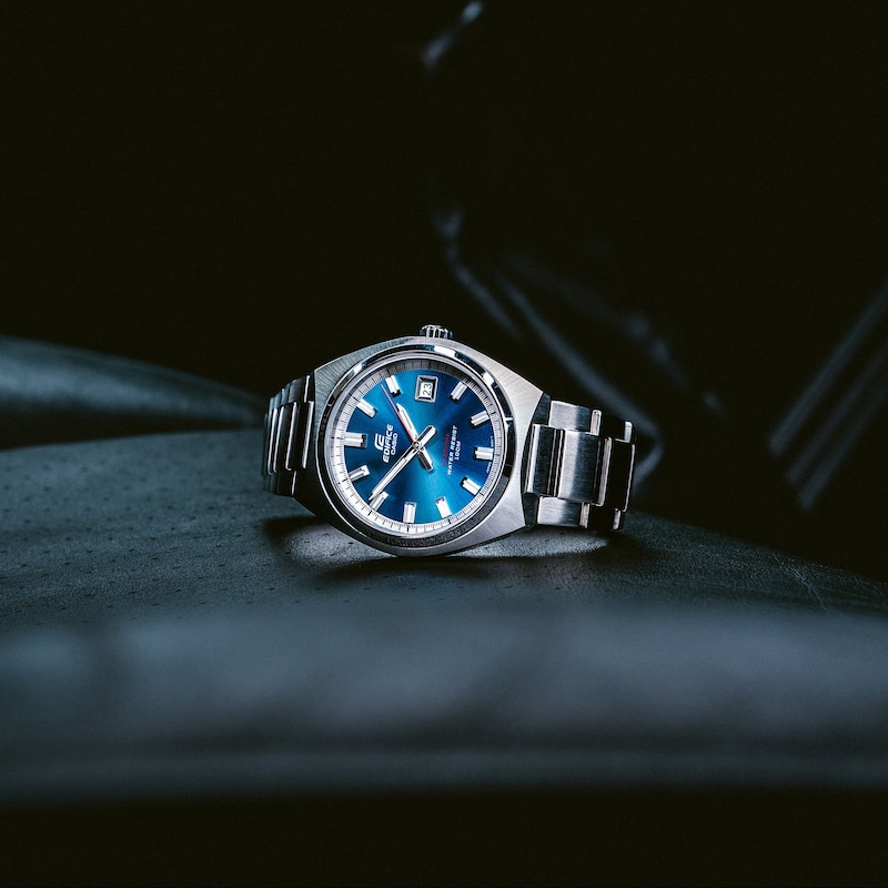 Main Image 5 of Casio Edifice Men's Blue Stainless Steel Bracelet Watch